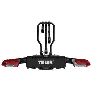 Portabici Thule per auto, montaggio sul gancio di traino.