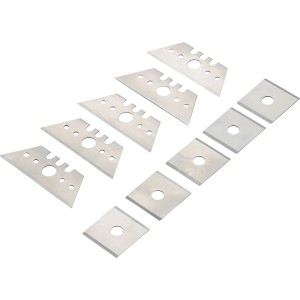 Lame di ricambio LUX per pialla per bordi, set di 10 lame in metallo duro per cartongesso.