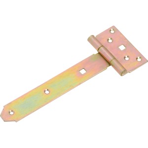 Cerniera a croce zincata gialla, 250 mm, per fissaggi di porte e cancelli.