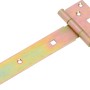 Cerniera a croce zincata gialla, 250 mm, per fissaggi di porte e cancelli.