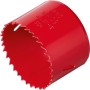 Segatutto a tazza rosso LUX Bi-Metal, Ø 51 mm, per trapani. Utensile per forare legno e metallo.