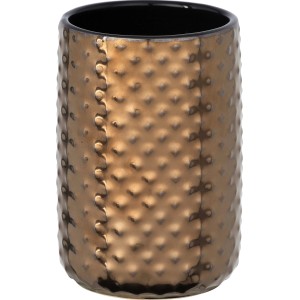 Portaspazzolino Wenko Keo color rame in ceramica con finitura lucida.