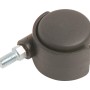 Rotella doppia con filetto, Ø 40 mm, portata 20 kg, in plastica nera.