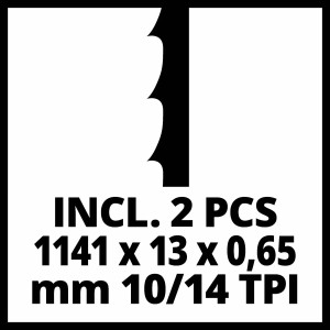 Lama per sega a nastro t.b.t., 1141x13x0,65mm, 10/14 TPI, 2 pezzi