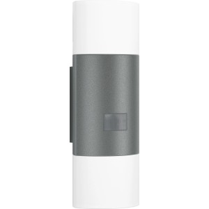 Lampada da parete per esterni a LED Steinel L 910 S antracite con sensore di movimento.