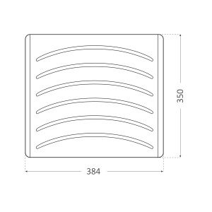 Disegno tecnico di un lavatoi t.b.t. con dimensioni.