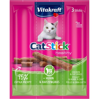 Stick gatti Vitakraft mini pollo ed erba gatta 3 pz
