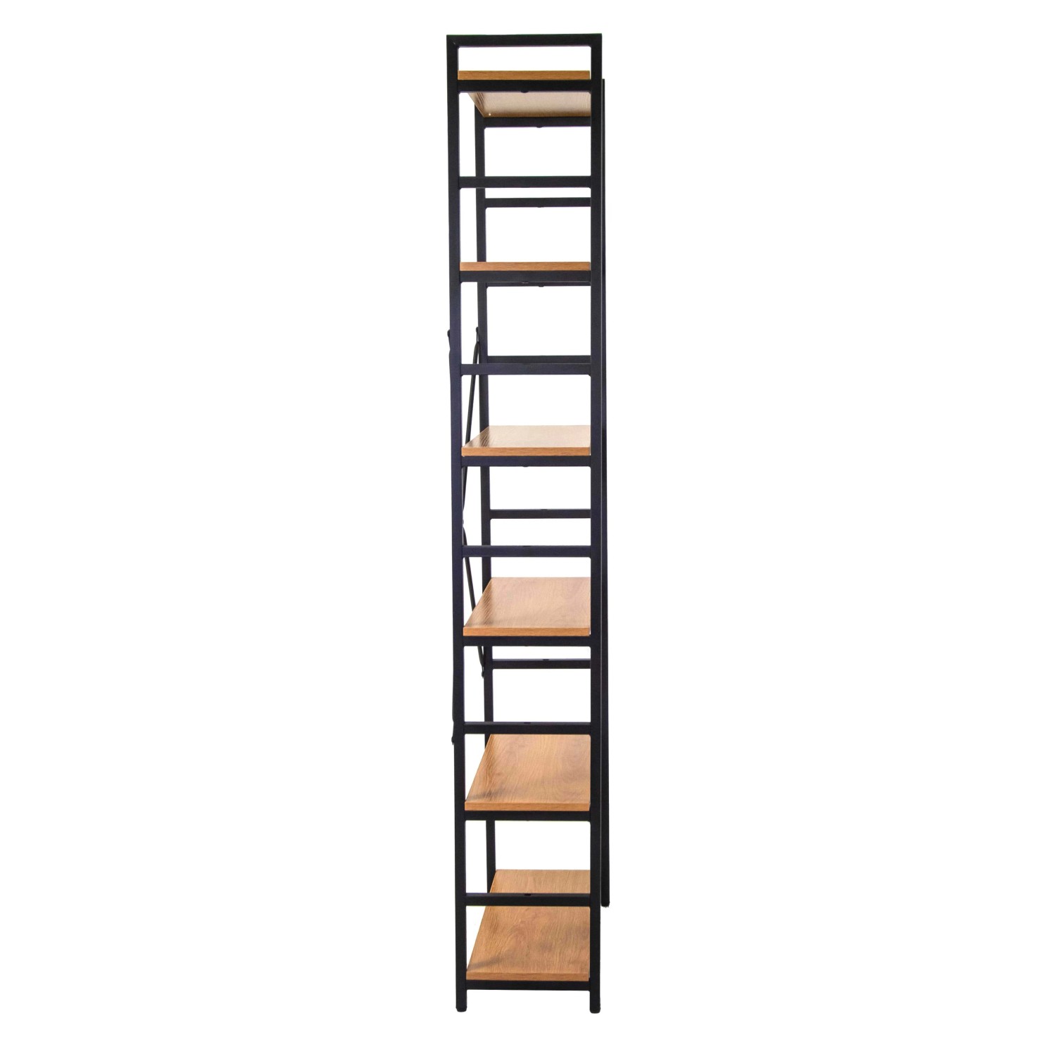 Scaffale in metallo e legno Achille 6 ripiani 60x28x184,5 cm_4