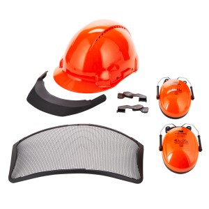 Set combinato casco di protezione forestale 3M™ G3000CUVFORESTC1 con casco, visiera e protezione per l'udito.