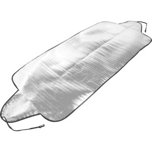 Copertura parabrezza auto argentata (70x150cm) per protezione da gelo e sole.