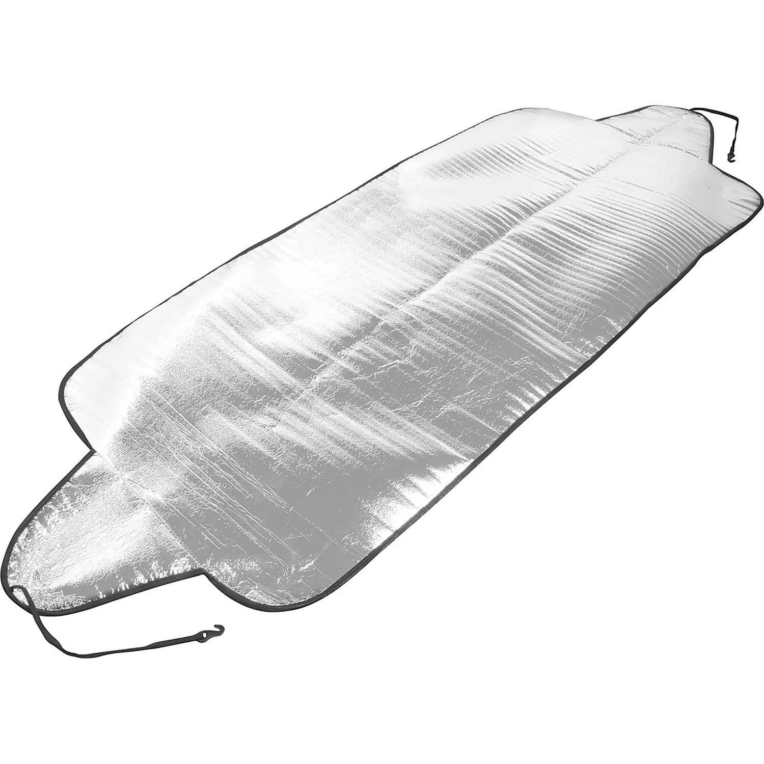 Copertura parabrezza auto argentata (70x150cm) per protezione da gelo e sole.