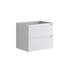 Mobile bagno base lavabo Clap 60 cm 2 cassetti Bianco Opaco