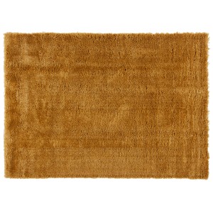 Tappeto a pelo lungo rettangolare dorato