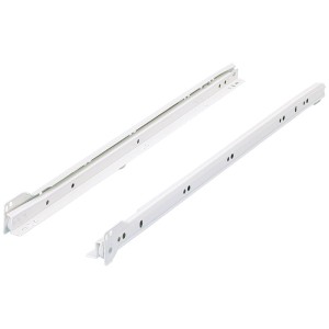 Guide per cassetti a rulli Hettich, 350 mm, bianco, per cassetti fino a 20 kg.