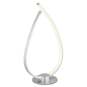 Lampada da tavolo in metallo Trina Globo 205x120 mm argento