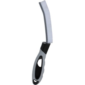 Spazzola multiuso, 27,2 cm, con manico grigio e nero per pulire angoli e fughe.