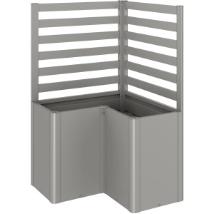 Biohort grigliato (2 pz) per aiuola rialzata a L, grigio quarzo metallizzato. Accessorio per la crescita naturale delle piante.