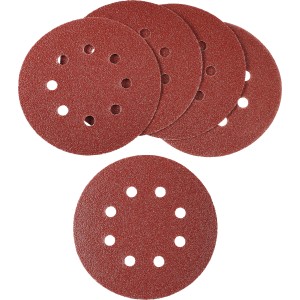 Dischi abrasivi LUX Ø 125mm, grana 40, forati, per levigatrice rotorbitale, 5 pezzi