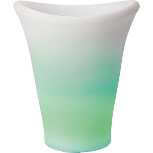 Lampada da scrivania t.b.t. con sfumatura di colore da bianco a verde.