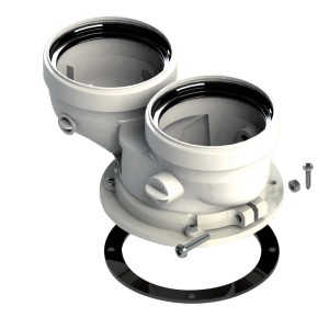 Kit sdoppiatore aspirazione-scarico per caldaie Ferroli Ø 80 mm 23x22x15cm