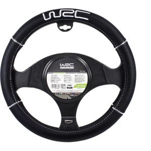 Coprivolante nero di t.b.t. per interni auto, con logo WRC.