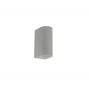 Applique LED t.b.t. grigia per montaggio a parete, design moderno.