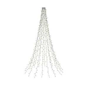 Catena luminosa albero di Natale 608 LED luce bianco caldo/freddo H 210 cm