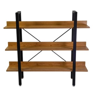 Scaffale in metallo e legno Achille 3 piani 120x28x108 cm