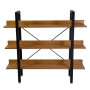 Scaffale in metallo e legno Achille 3 piani 120x28x108 cm_3