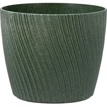 Vaso da interno Mika Eco Wood in plastica ø 17 cm verde