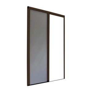 Zanzariera a rullo per porta con carrarmato ap laterale 135x240 cm marrone