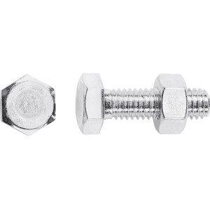 Vite per metallo LUX M5 zincata con dado, set da 8 per costruzioni pesanti.