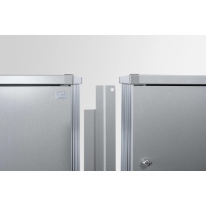 Elementi di collegamento Biohort per box bidoni Alex, argento-metallizzato, per coprire lo spazio.