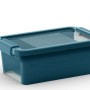 Contenitore/Box t.b.t. blu con coperchio trasparente, ideale per lo stoccaggio.