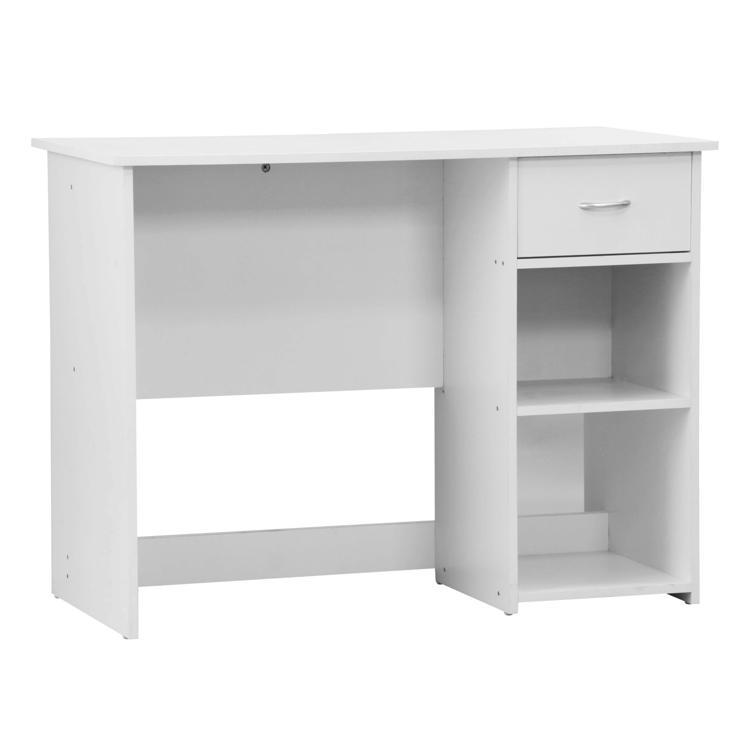 Scrivania con cassetto in pannello truciolare 100x50x75 cm bianco