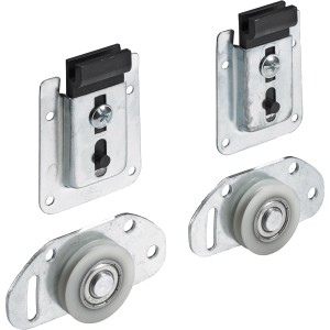 Kit montaggio Hettich SlideLine 12 per porta scorrevole fino a 25kg, acciaio/plastica