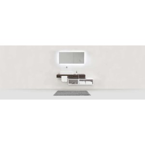 Tappeto da bagno antiscivolo Arson 50x80 cm grigio