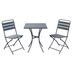 Salotto da giardino Garden Friend Bistrot acciaio antracite 2 posti