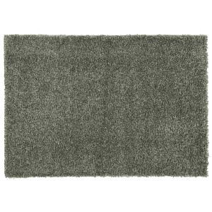 Tappeto a pelo lungo rettangolare grigio