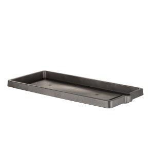 Sottovaso rettangolare antracite per vasi da fiori, t.b.t.