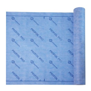 Rotolo di membrana impermeabilizzante t.b.t. blu con griglia e stampa "PROFOIL PRO".
