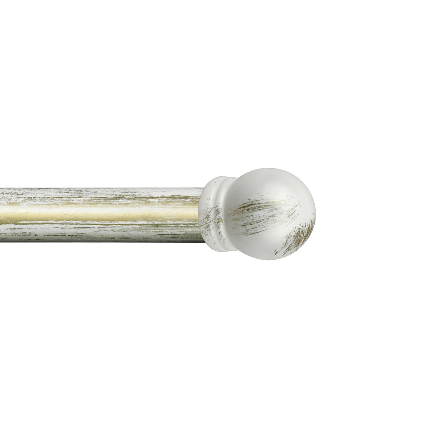 t.b.t. bastone per tenda bianco/oro con terminale a sfera per Scorritenda in Kit.