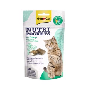 GimCat Nutri Pockets con erba gatta per gatti, snack per una dieta sana.