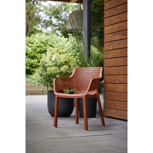 Sedia da giardino senza cuscino con braccioli Elisa terra