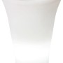 Lampada da scrivania t.b.t. bianca a forma di vaso, illuminata.