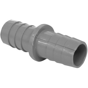Raccordo grigio per tubi lavatrice.