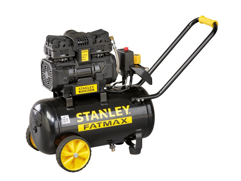 Bricocenter Italia - Regala al tuo laboratorio con il nostro COMPRESSORE  STANLEY 24 litri. Silenziato, auto lubrificato e carrellato. In promo da  149,90€ a 119,90€‼️ Gianpaolo ti aspetta per illustrare tutte le sue  funzionalità.