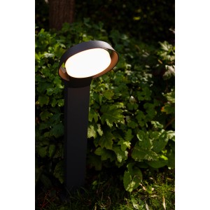 Moderna lampada da vialetto a LED Lutec Polo, 1.100 lm, antracite, per giardino e terrazza.
