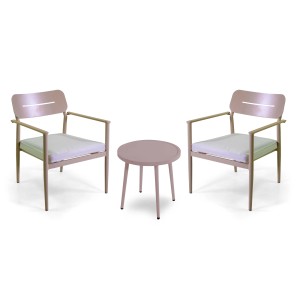 Salotto da giardino Ibiza in alluminio beige 2 posti