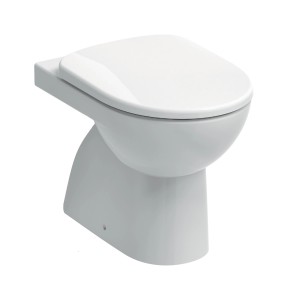 WC a terra t.b.t. in bianco con brida chiusa.